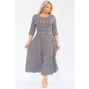 NEW KAREN T DESIGN a-line midi dress in black
